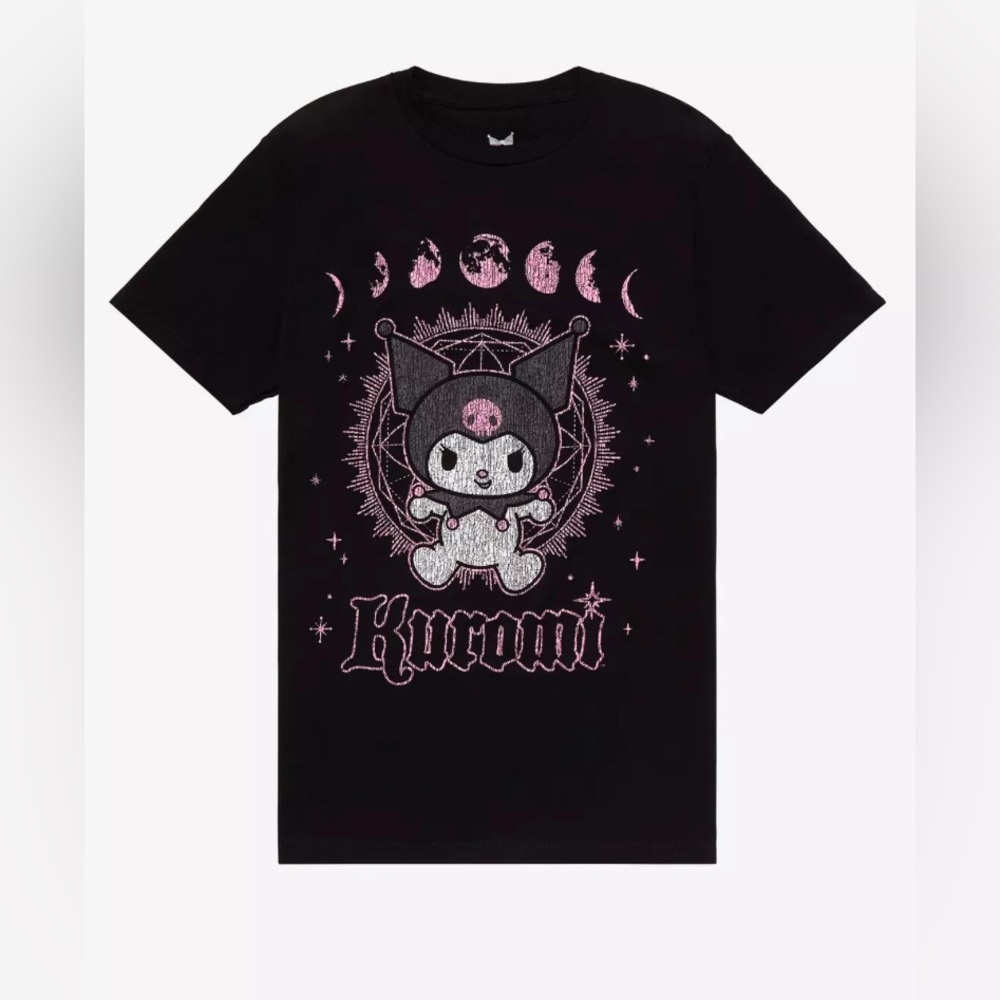 Hot Topic Kuromi Black Tee with Moon Phases